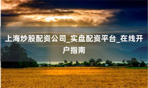 上海炒股配资公司_实盘配资平台_在线开户指南